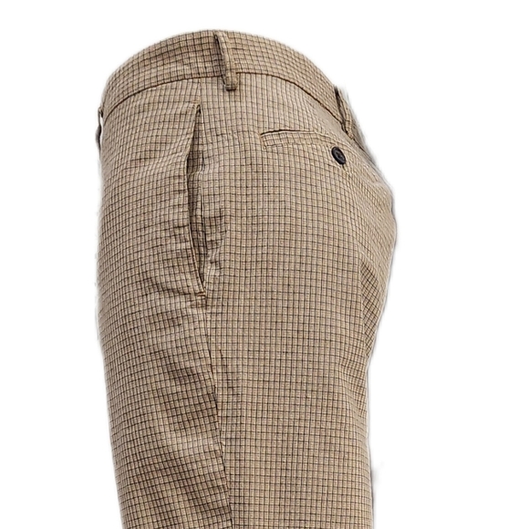 GAP Plaid Retro Style Pants,Tan/Blue, Mens 34x32 - Picture 4 of 7